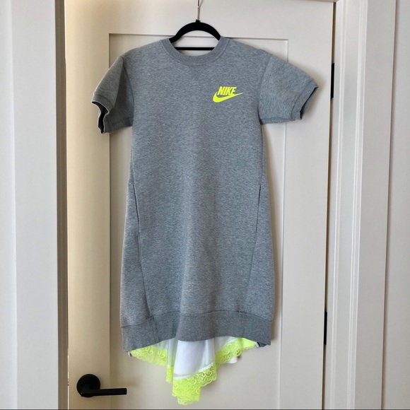 [Nike x Sacai] Sweatshirt Dress with Lace - Picture 5 of 7